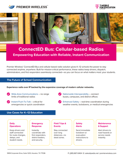 Connected cellular based radios