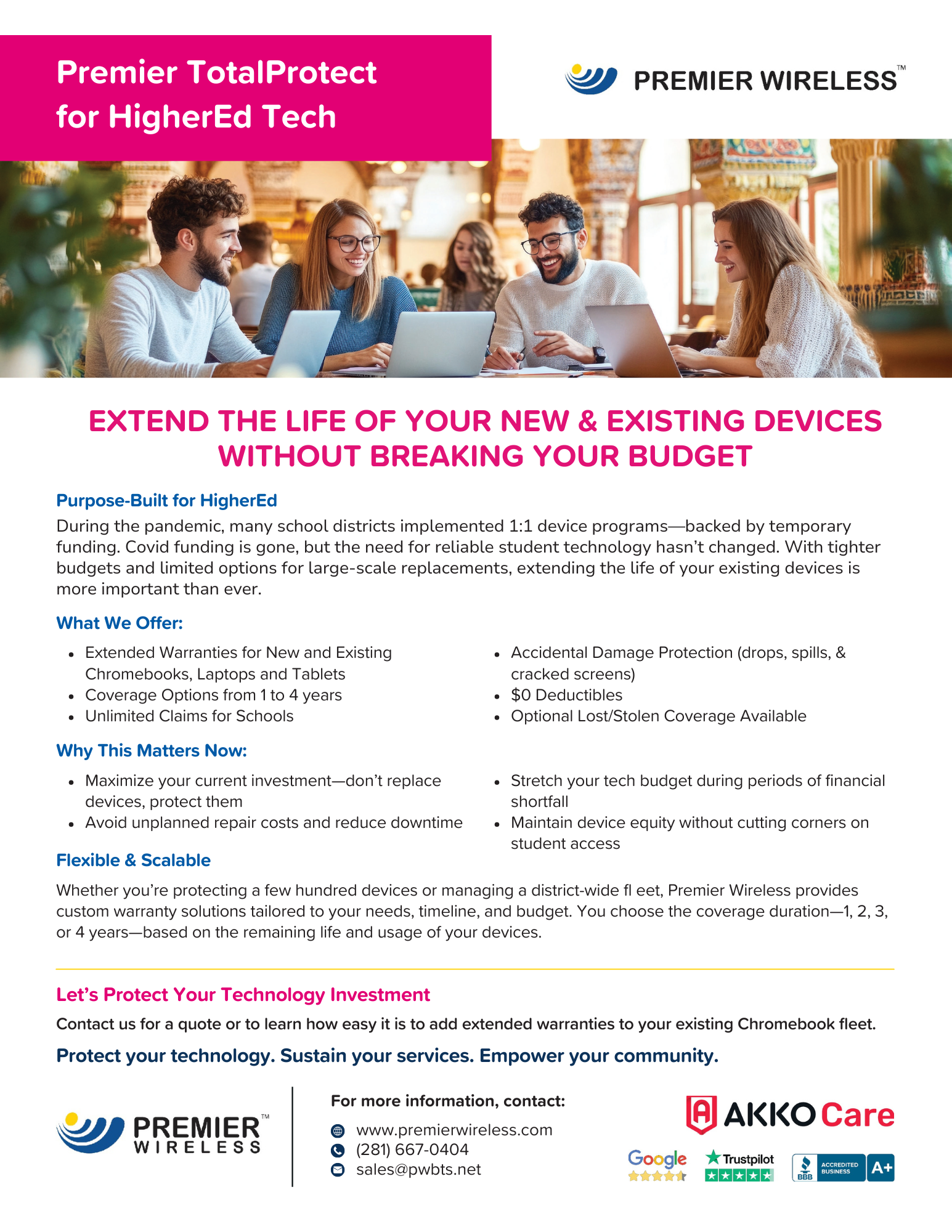 Premier TotalProtect for Higher Ed Tech